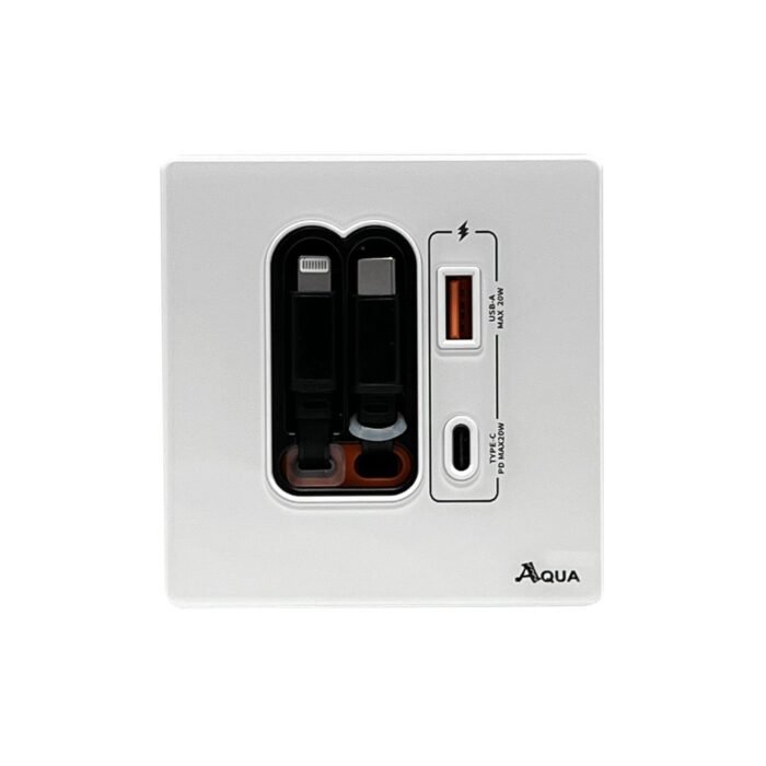 AQUA GLASS WHITE LEAD + TYPE-C – Aqua Accessories
