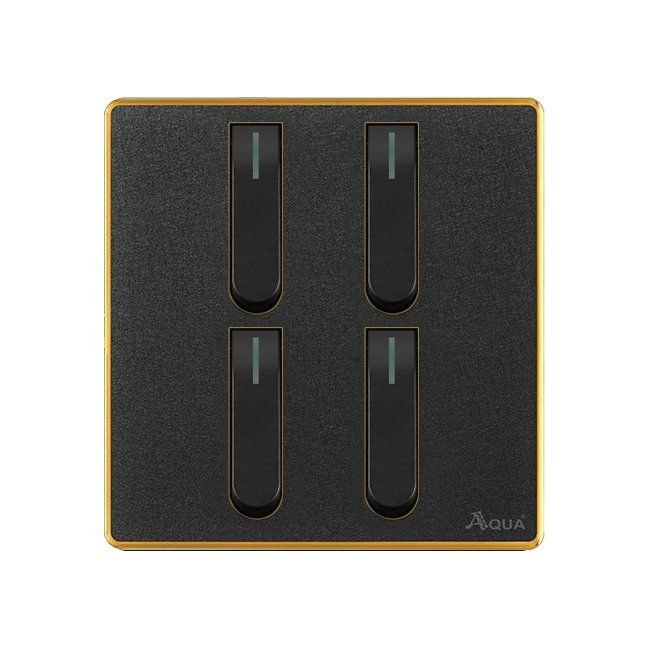 AQUA NEO ACRYLIC BLACK 4 GANG SWITCH – Aqua NEO Acrylic Black