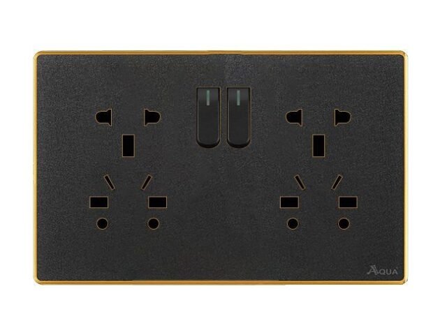 AQUA NEO ACRYLIC BLACK DOUBLE UNIVERSAL SOCKET – Aqua NEO Acrylic Black