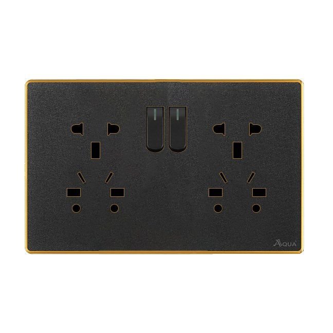 AQUA NEO ACRYLIC BLACK DOUBLE UNIVERSAL SOCKET – Aqua NEO Acrylic Black