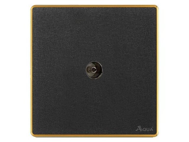 AQUA NEO ACRYLIC BLACK SINGLE TV SOCKET – Aqua NEO Acrylic Black