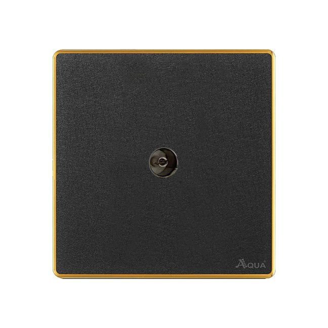 AQUA NEO ACRYLIC BLACK SINGLE TV SOCKET – Aqua NEO Acrylic Black