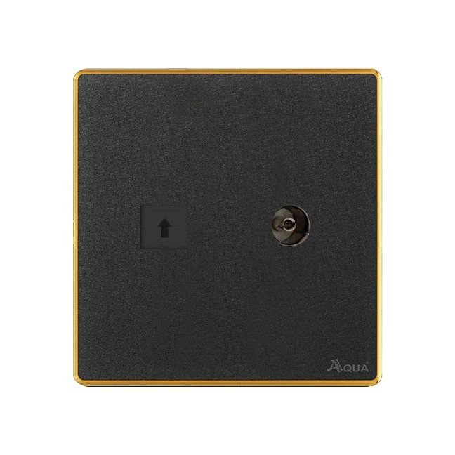 AQUA NEO ACRYLIC BLACK TV + TELEPHONE SOCKET – Aqua NEO Acrylic Black