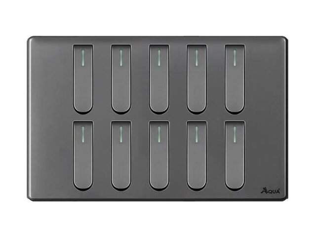 AQUA NEO SUPER GREY 10 GANG SWITCH – Aqua NEO Super Grey