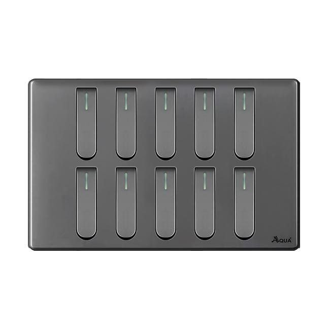AQUA NEO SUPER GREY 10 GANG SWITCH – Aqua NEO Super Grey