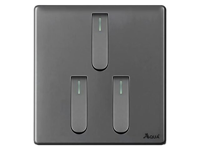 AQUA NEO SUPER GREY 3 GANG SWITCH – Aqua NEO Super Grey