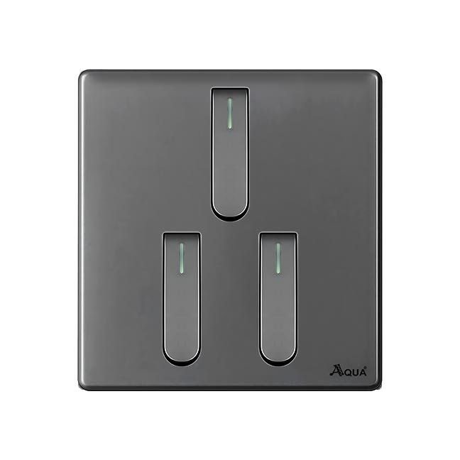 AQUA NEO SUPER GREY 3 GANG SWITCH – Aqua NEO Super Grey