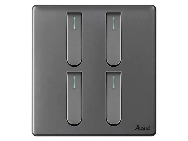 AQUA NEO SUPER GREY 4 GANG SWITCH – Aqua NEO Super Grey