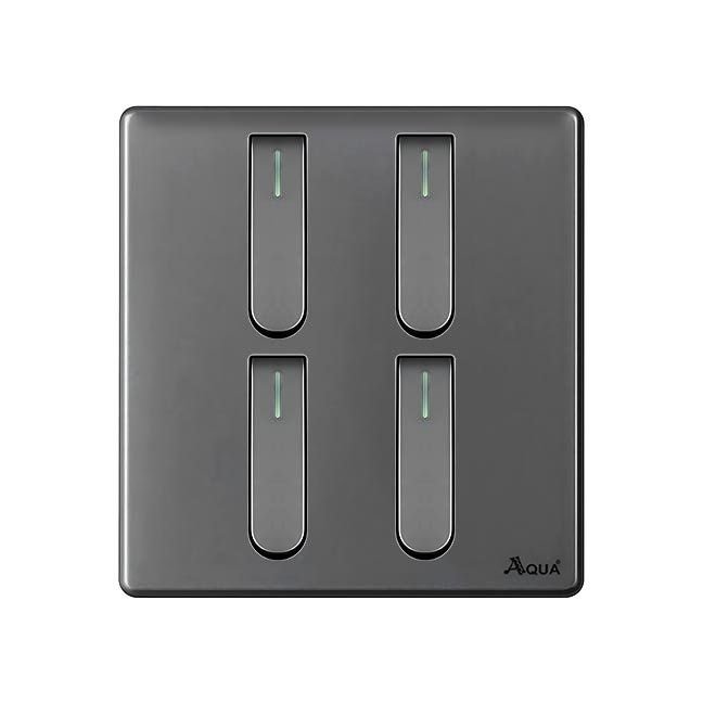 AQUA NEO SUPER GREY 4 GANG SWITCH – Aqua NEO Super Grey