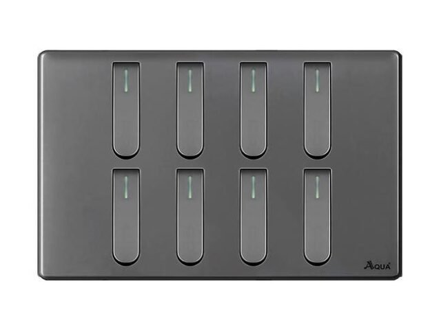 AQUA NEO SUPER GREY 8 GANG SWITCH – Aqua NEO Super Grey