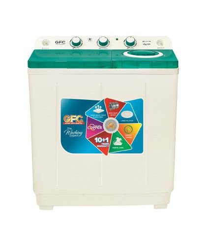 GF-1110 Twin Tub Washer & Dryer Machine Crystal Lid – GFC Washing Machine