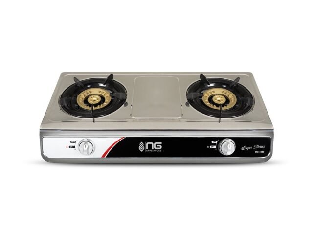 NasGas DG-1088 Auto Ignition Steel Gas Stove – Double Nozzle Premium Burner – NasGas Gas Stove