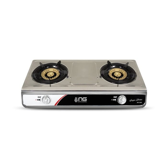 NasGas DG-1088 Auto Ignition Steel Gas Stove – Double Nozzle Premium Burner – NasGas Gas Stove