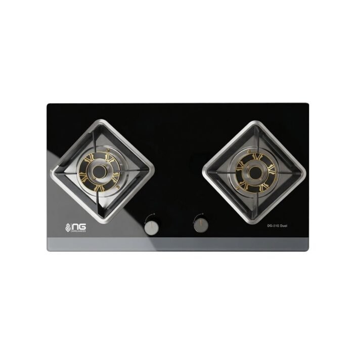 NasGas DG-31 G Dual (LPG + Natural Gas) Built-in Hob – 2 Burner Tempered Glass Gas Stove with 5.5Kw Burners – NasGas Built-in Hobs