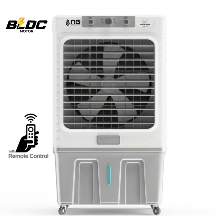 NasGas Eco-BLDC NAC-2575 | 100L Jumbo Water Tank | BLDC Air Cooler | 99.9% Copper Motor | 4-Bottle Ice Box | Energy Efficient – NasGas Room Air Cooler