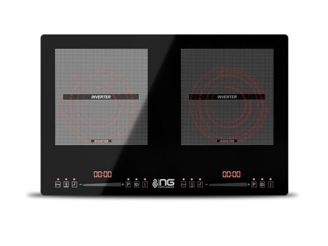 NasGas NTC-224 Double Burner Electric Stove & Infrared Cooker – 4400W Ceramic Glass – NasGas Infrared Cooker