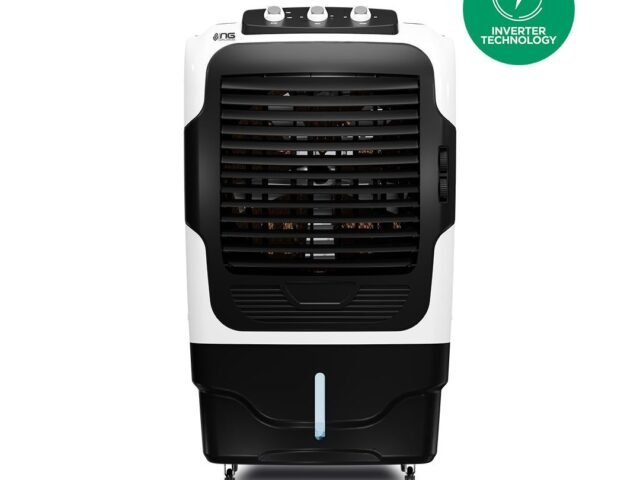 NasGas Pro-Hybrid NAC-9800 | 60L Jumbo AC/DC Hybrid Cooler | Dual Power (Solar & 220V) | 100W Low Wattage | 1350 CFM – NasGas Room Air Cooler
