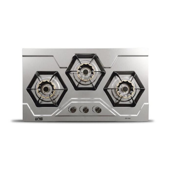 Nasgas Build In Hob DG-934 S – 3 Burner Stainless Steel Hob – NasGas Built-in Hobs