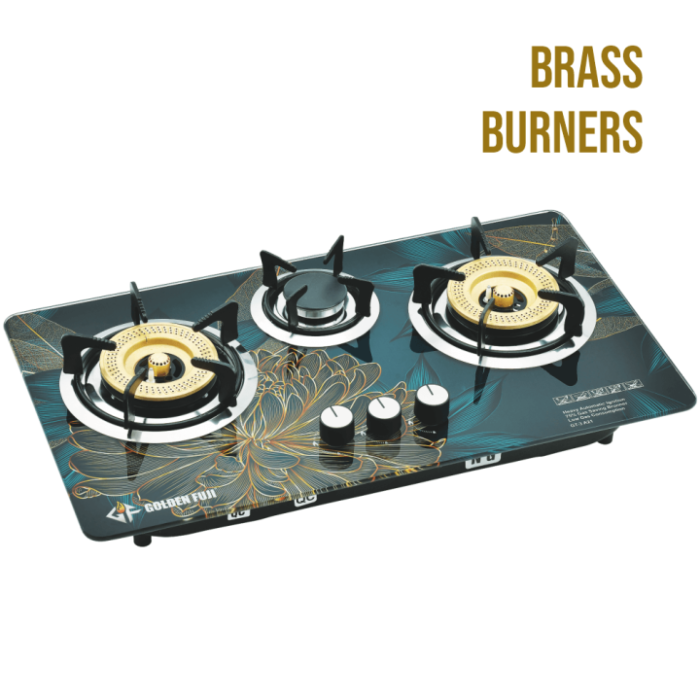 Kitchen Built-In Hob GT-3A21 Brass Burner – Golden Fuiji Built-In Hobs