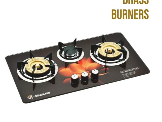 Kitchen Built-In Hob GT-3A22 Brass Burner – Golden Fuiji Built-In Hobs