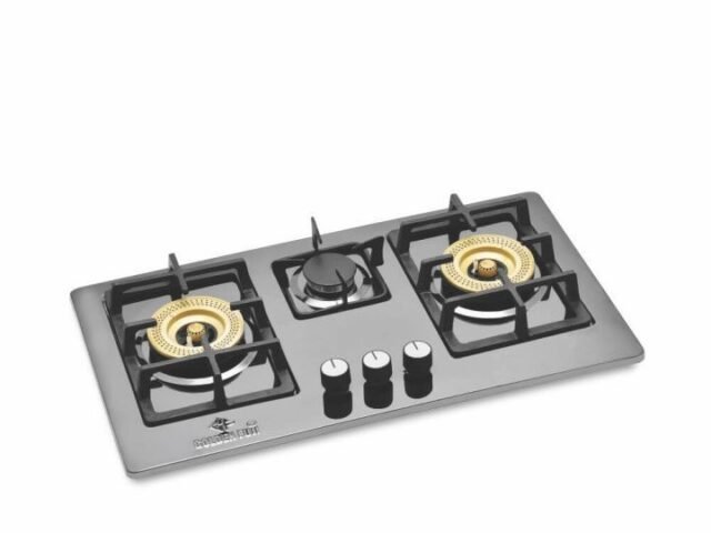 Kitchen Built-In Hob ST-1000 Brass Burner Black – Golden Fuiji Built-In Hobs