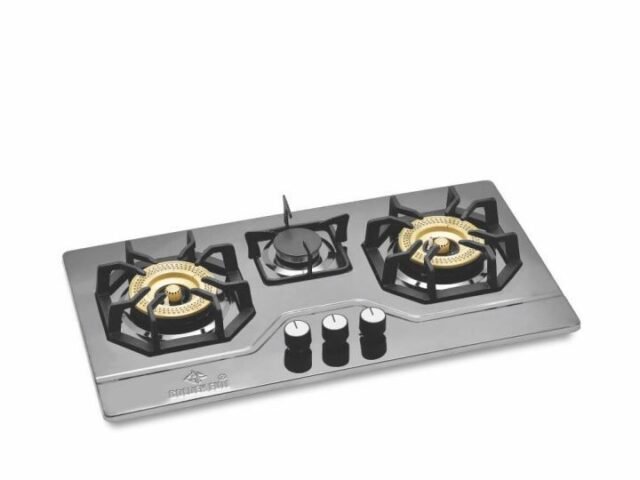 Kitchen Built-In Hob ST-3000 Brass Burner Black – Golden Fuiji Built-In Hobs